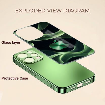 Vivo V70 5G Wave Apple Green Electroplated Glass Back Case