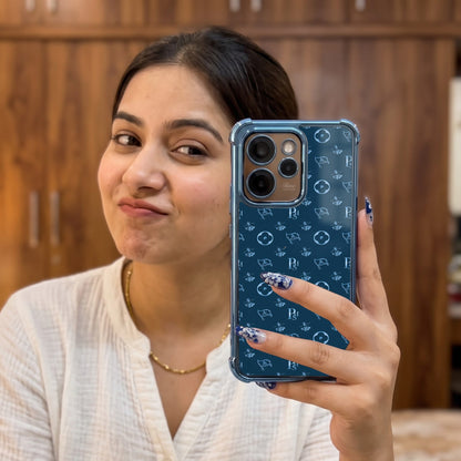 Oppo Reno 15 Pro Mini 5G Luxury Monogram Blue Airbags Printed Back Case