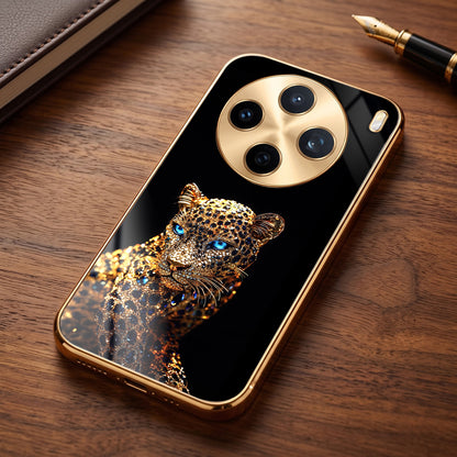 Vivo X200T 5G Panther Gold Electroplated Glass Phone Back Case