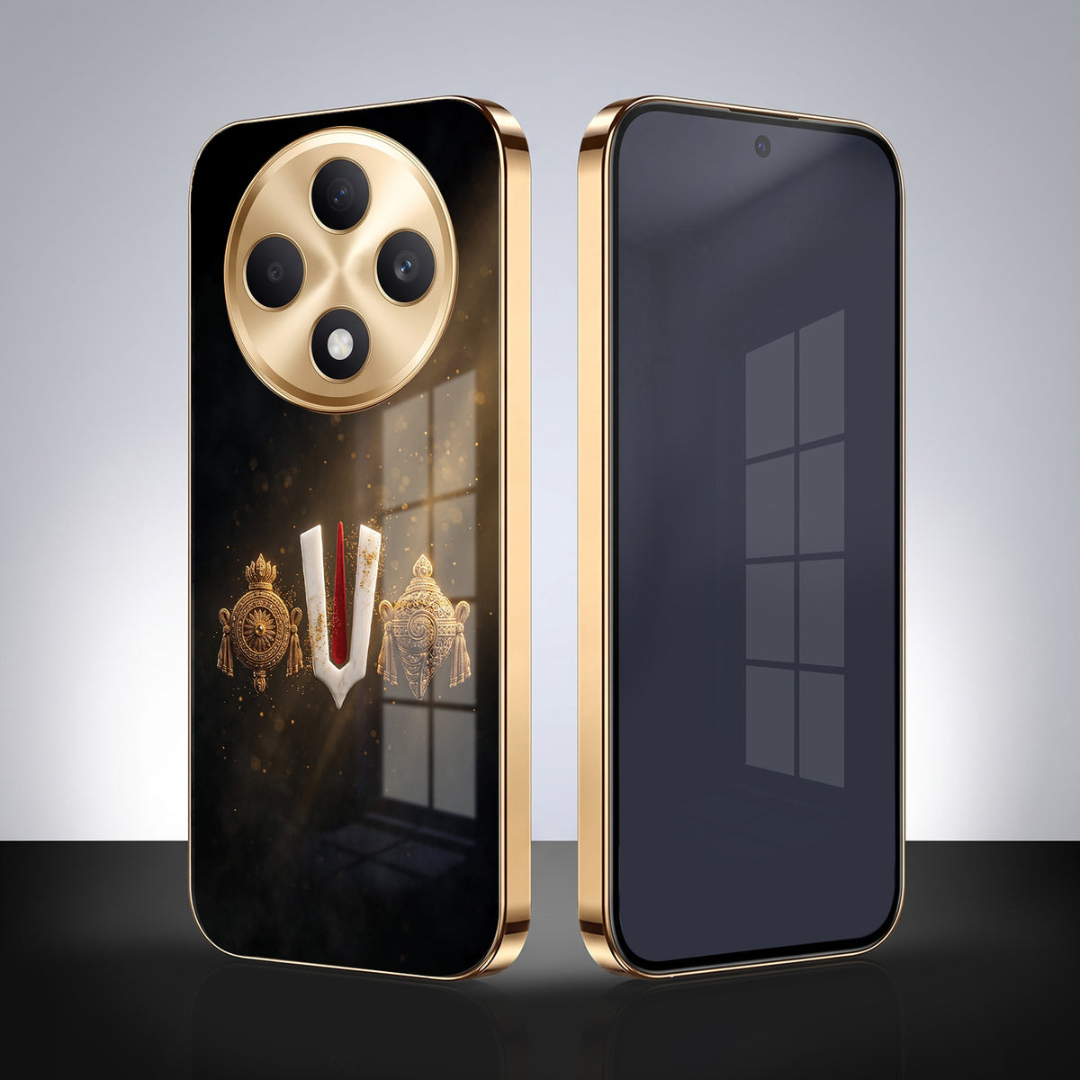 Oppo F27 5G Royal Heritage Edition Gold Electroplated Glass Phone Back Case