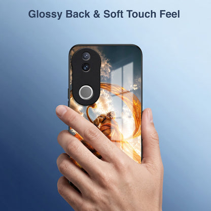 Vivo V50 5G Divine Hanuman Acrylic Glass Back Case