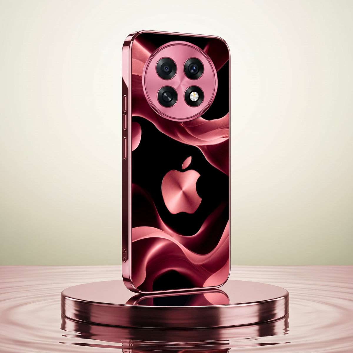 Oppo F31 Pro+ 5G Luxury Wave Pink Electroplated Glass Phone Back Case