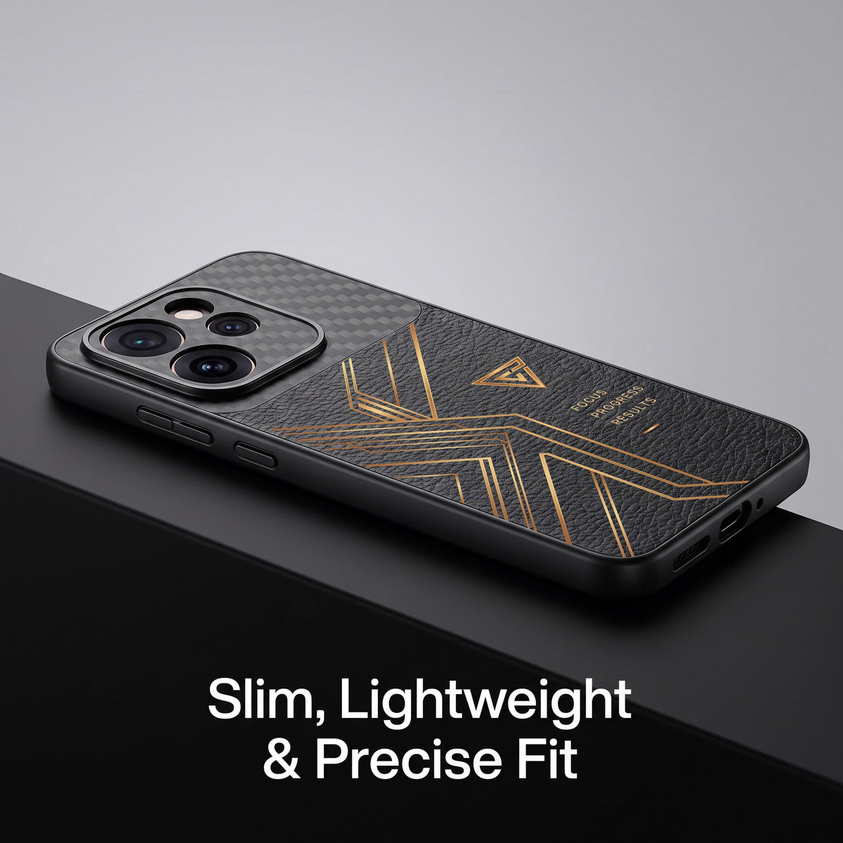 Oppo Reno 15 Pro Mini 5G Geometric Luxury Carbon Fiber Leather Hybrid Back Case