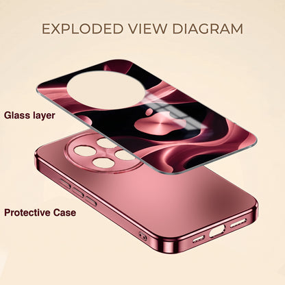 Oppo F29 Pro 5G Luxury Wave Pink Electroplated Glass Phone Back Case