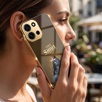 OnePlus Nord 6 5G Lord Shiva Gold Electroplated Glass Phone Back Case