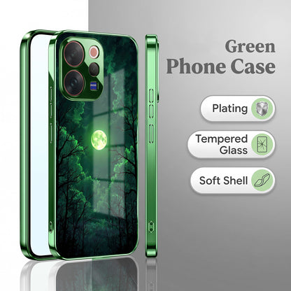 Vivo V70 5G Moonlight Forest Green Electroplated Glass Back Case