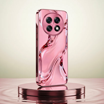 Oppo F31 Pro+ 5G Crystal Wave Energy Pink Electroplated Glass Phone Back Case