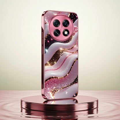 Oppo F31 Pro+ 5G Midnight Pearl Wave Pink Electroplated Glass Phone Back Case