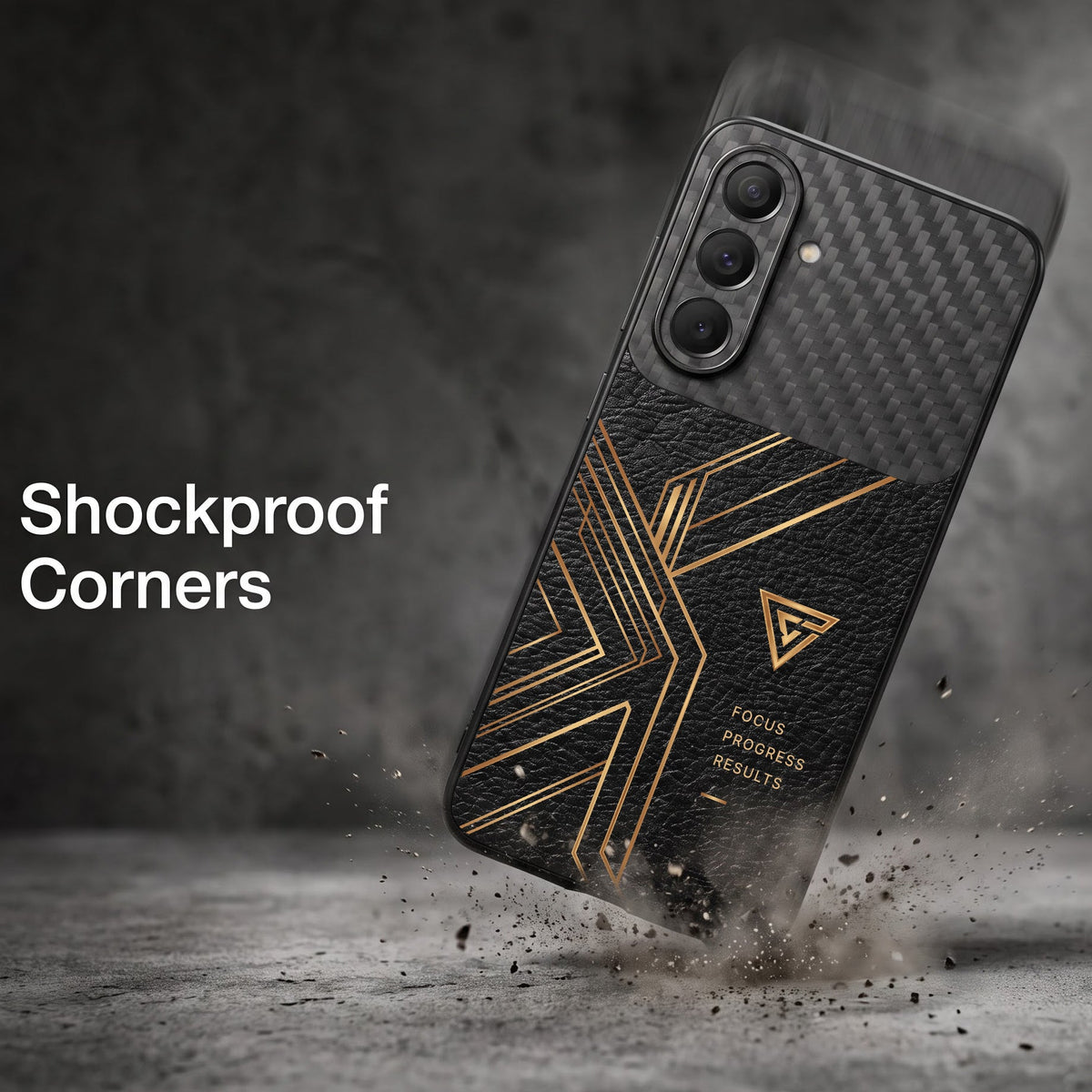 Samsung Galaxy A57 5G Geometric Luxury Carbon Fiber Leather Hybrid Back Case