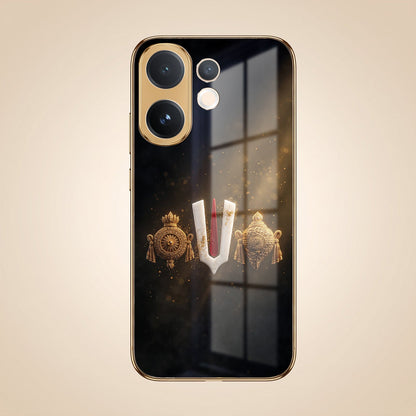 Vivo V60 5G Royal Heritage Edition Gold Electroplated Glass Phone Back Case