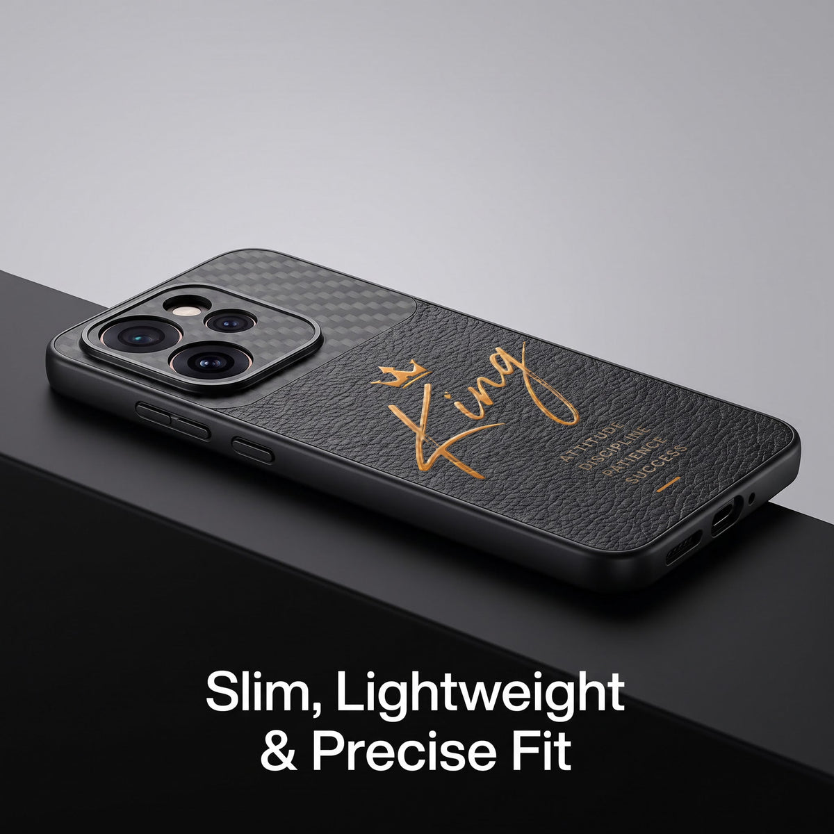 Oppo Reno 15 Pro Mini 5G  King Carbon Fiber Leather Hybrid Back Case