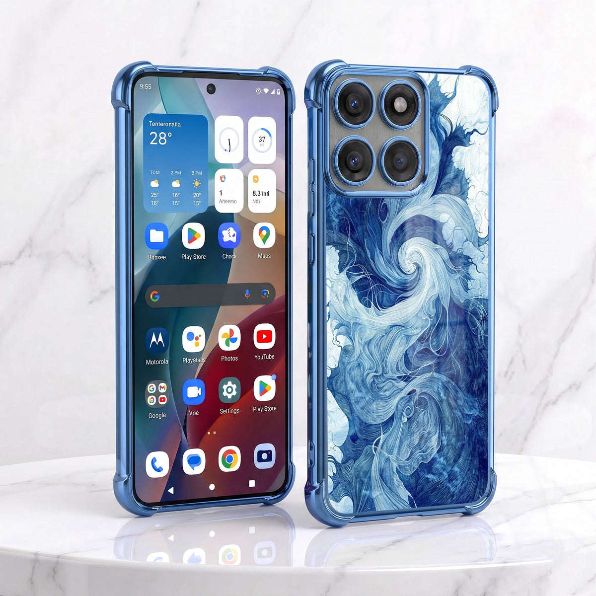 Motorola Edge 60 Pro 5G Ocean Swirl Airbags Printed Back Case