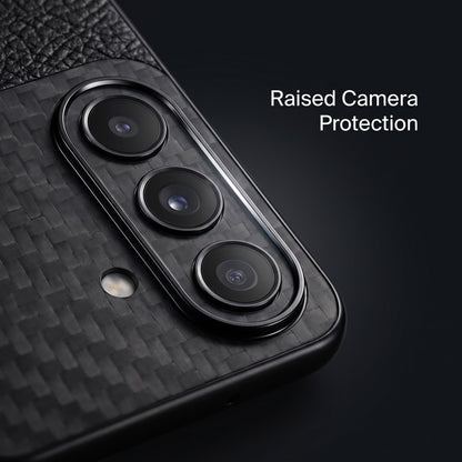 Samsung Galaxy A37 5G King Carbon Fiber Leather Hybrid Back Case