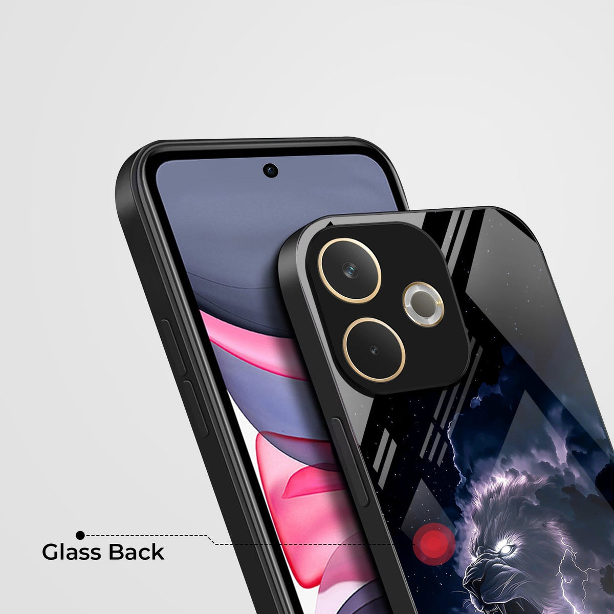 Oppo A5 Pro 5G Premium Acrylic Shockproof Glass Back Case (Storm King)