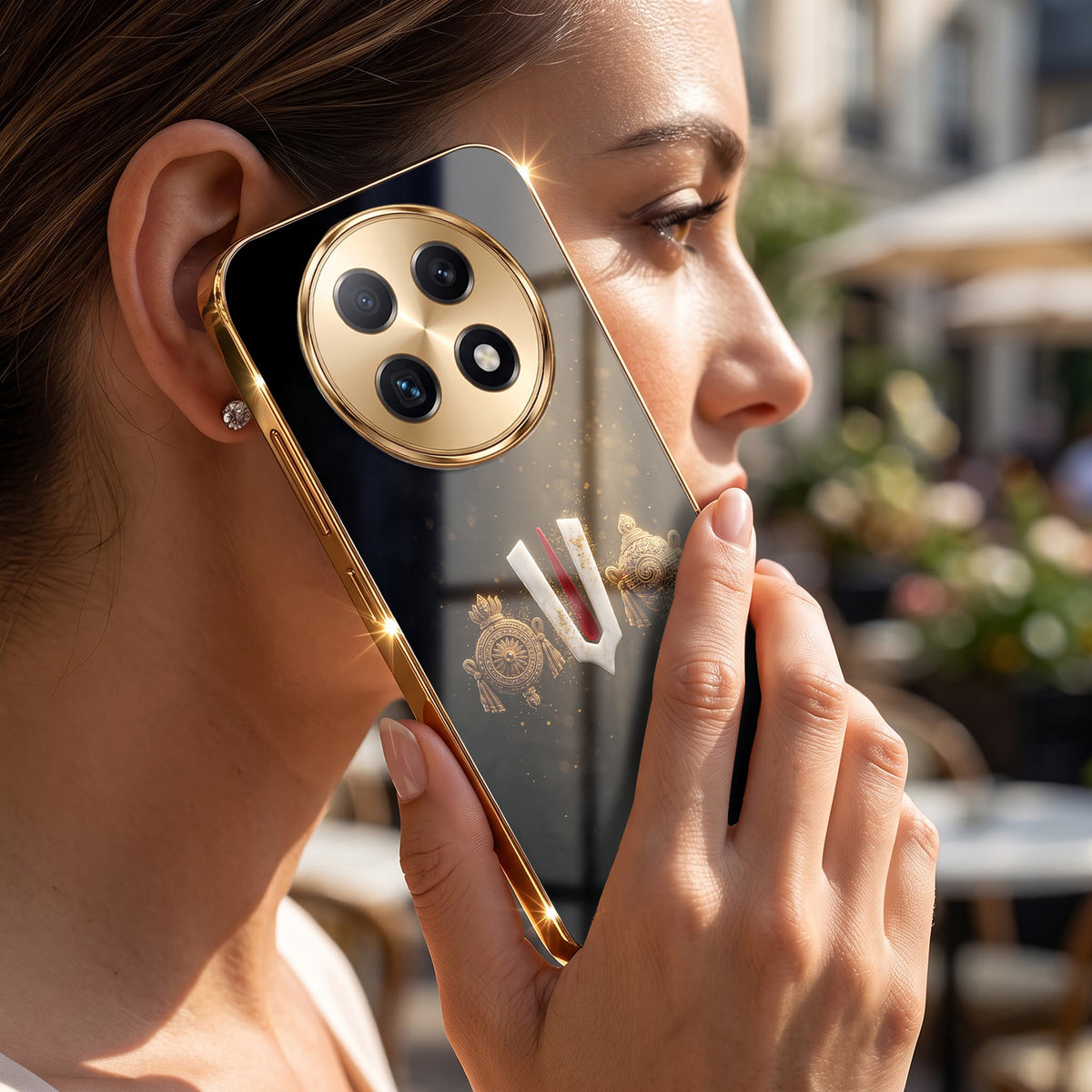 Oppo F29 Pro 5G Royal Heritage Edition Gold Electroplated Glass Phone Back Case