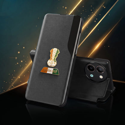 Vivo Y58 5G Premium Tri-Color Satyamev Jayate Half Window Flip Case