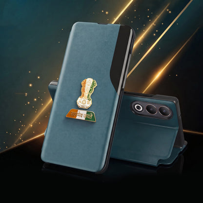 Oppo A3 Pro 5G Premium Tri-Color Satyamev Jayate Half Window Flip Case