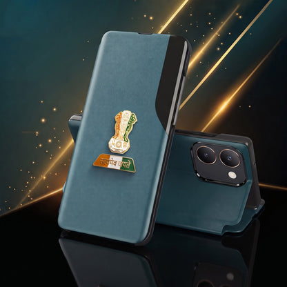 Vivo Y200 Pro 5G Premium Tri-Color Satyamev Jayate Half Window Flip Case
