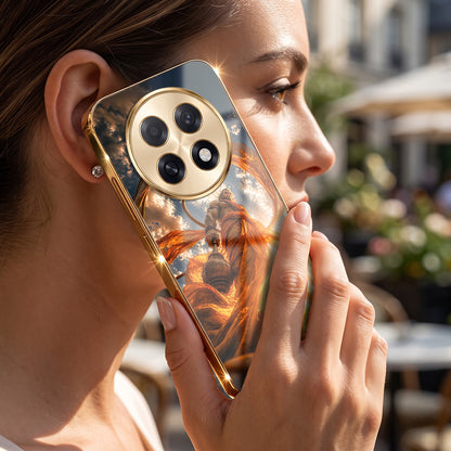 Oppo F31 Pro+ 5G Divine Hanuman Gold Electroplated Glass Phone Back Case
