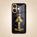 Vivo T4 Pro 5G F1 Racing Car Gold Electroplated Glass Phone Back Case