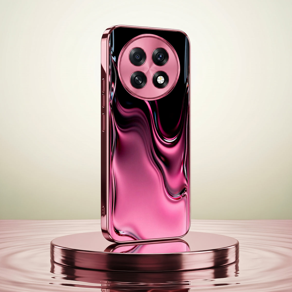 Oppo F31 Pro+ 5G Liquid Wave Pink Electroplated Glass Phone Back Case