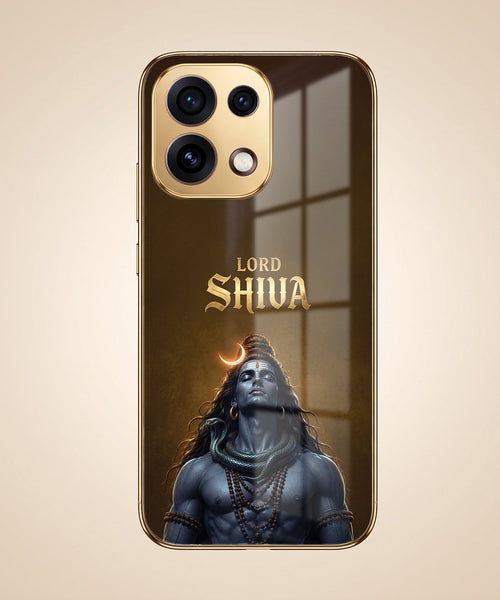 Oppo Reno 16C 5G Lord Shiva Gold Electroplated Glass Phone Back Case