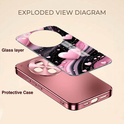 Oppo Find X8 5G Love Sparkle Pink Electroplated Glass Phone Back Case