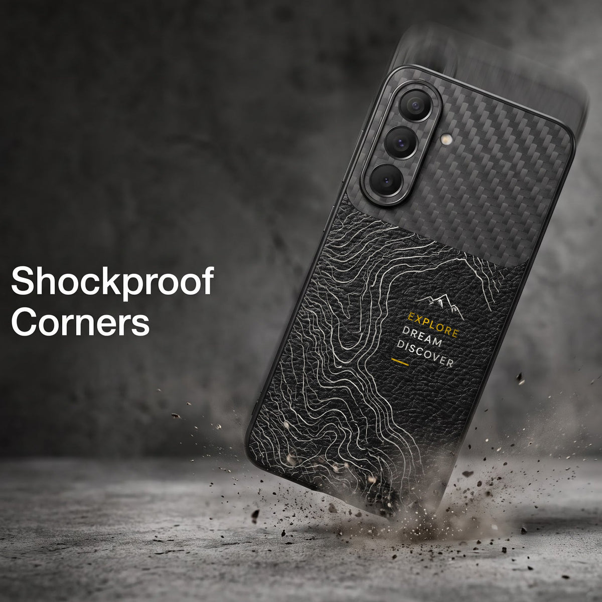 Samsung Galaxy A57 5G Explore Dream Carbon Fiber Leather Hybrid Back Case