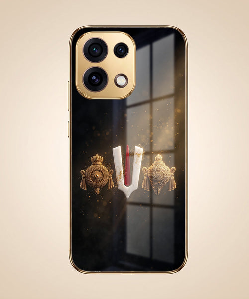 Oppo Reno 16C 5G Royal Heritage Edition Gold Electroplated Glass Phone Back Case