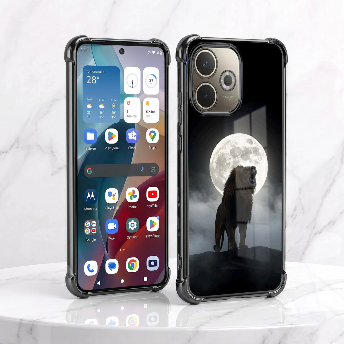 Oppo A5 Pro 5G Lunar Wolf Airbags Printed Back Case