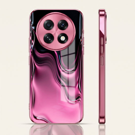 Oppo F31 Pro+ 5G Liquid Wave Pink Electroplated Glass Phone Back Case