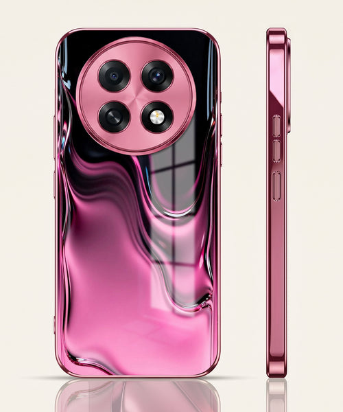 Oppo F31 Pro+ 5G Liquid Wave Pink Electroplated Glass Phone Back Case