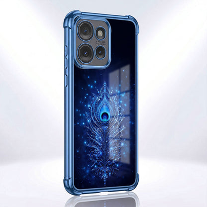 Motorola Edge 50 5G Premium Peacock Feather Airbags Printed Back Case