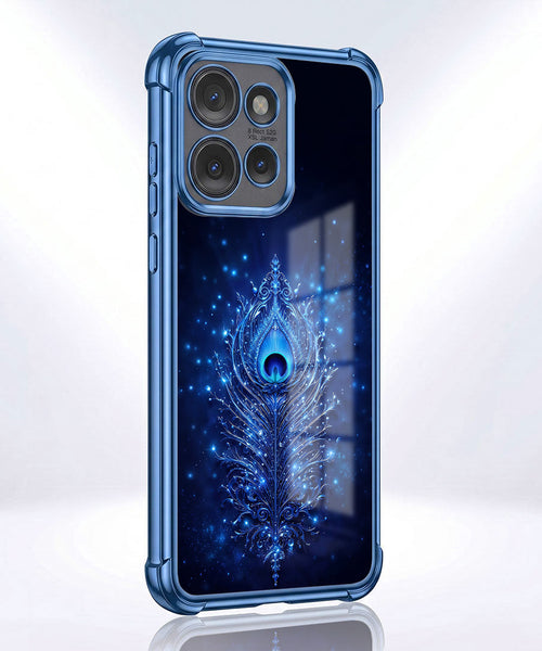 Motorola Edge 50 5G Premium Peacock Feather Airbags Printed Back Case