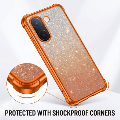 Vivo V60e 5G Luxury Shockproof Shimmer Airbag Cosmic Orange Case