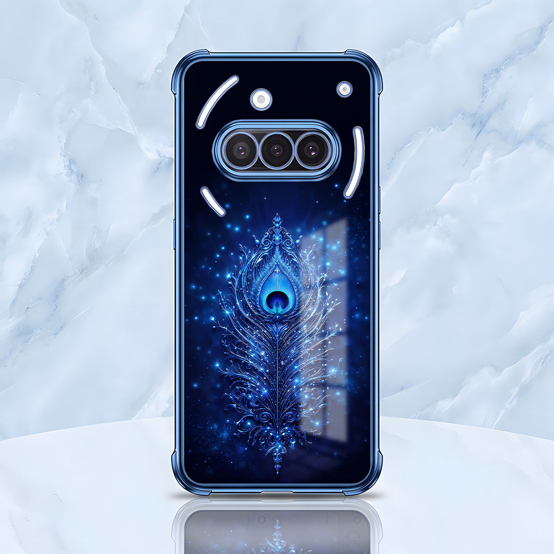 Nothing Phone 3a 5G Premium Peacock Feather Airbags Printed Back Case