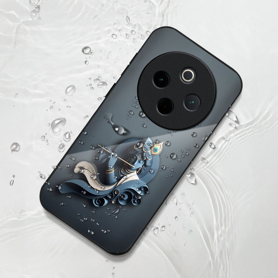 Vivo T4 5G Premium Acrylic Shockproof Glass Back Case (Krishna Ji)