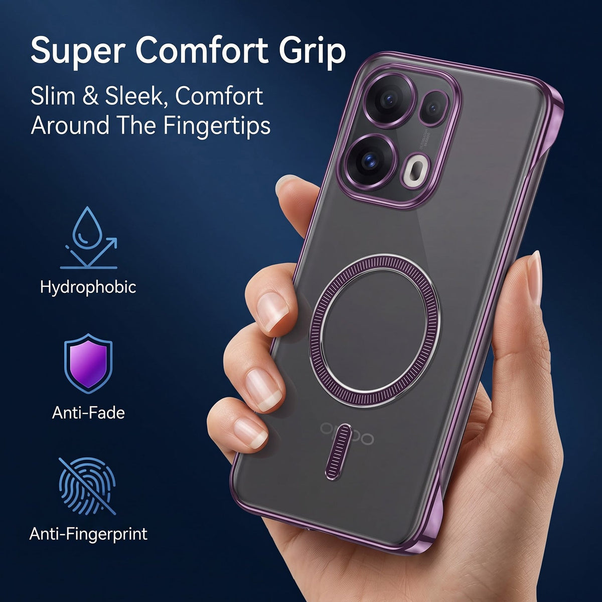 Oppo Reno 13 Pro 5G Frameless MagSafe Shockproof Case
