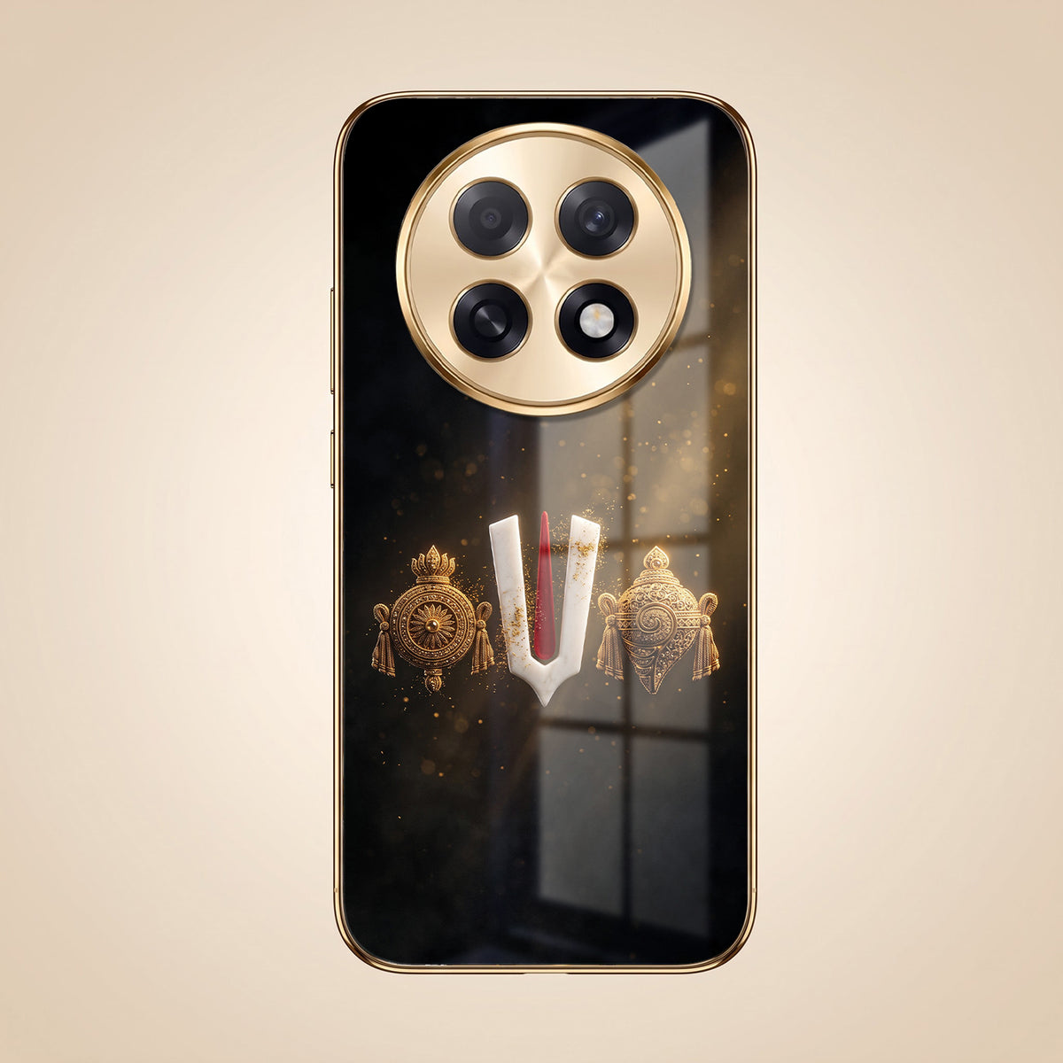 Oppo F31 Pro+ 5G Royal Heritage Edition Gold Electroplated Glass Phone Back Case