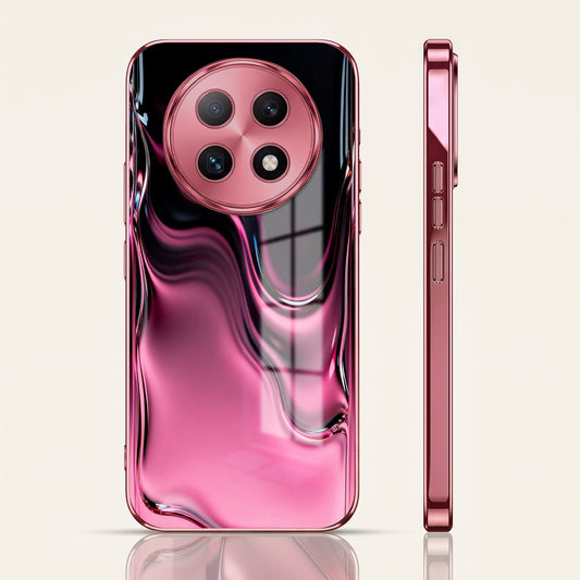 Oppo F29 Pro 5G Liquid Wave Pink Electroplated Glass Phone Back Case