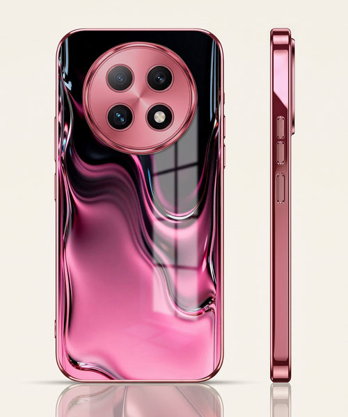 Oppo F29 Pro 5G Liquid Wave Pink Electroplated Glass Phone Back Case