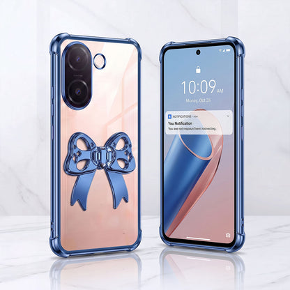 Vivo V60e 5G Stylish Bow Knot Transparent Shockproof Airbag Phone Case