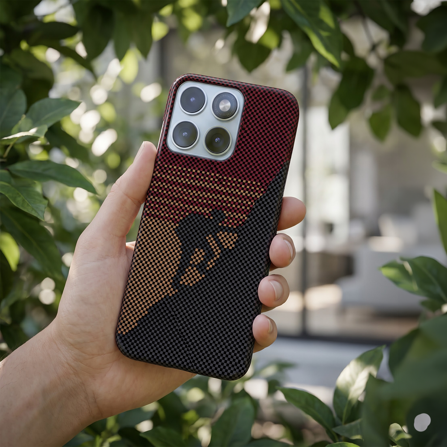Motorola Edge 70 Fusion 5G Premium Aramid Carbon Fiber Pixel Pattern Phone Case