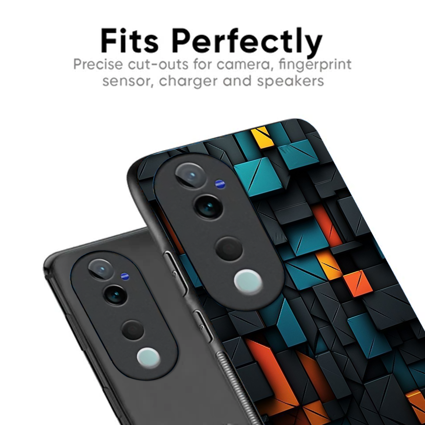 Vivo V40 Pro Luxury UV Printed Anti-Scratch Glass Back Phone Case (Square)