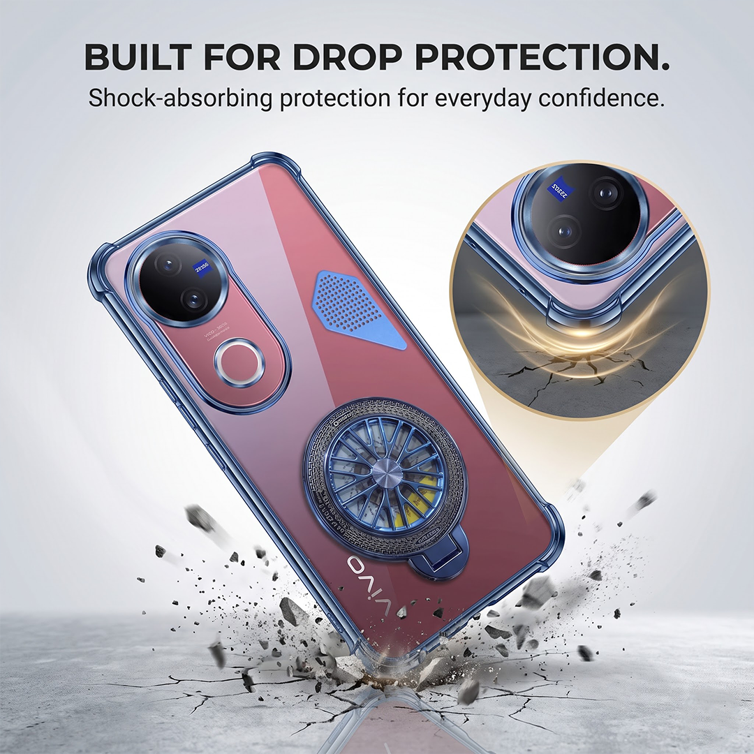 Vivo V50 5G Stress Buster Wheel Shockproof Airbag Heat-Dissipation Case