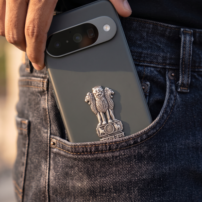 Google Pixel 10 5G Compatible Satyamev Jayate 3D Metal Emblem Sticker