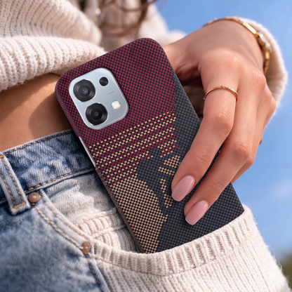 Oppo F31 5G Premium Aramid Carbon Fiber Pixel Pattern Phone Case