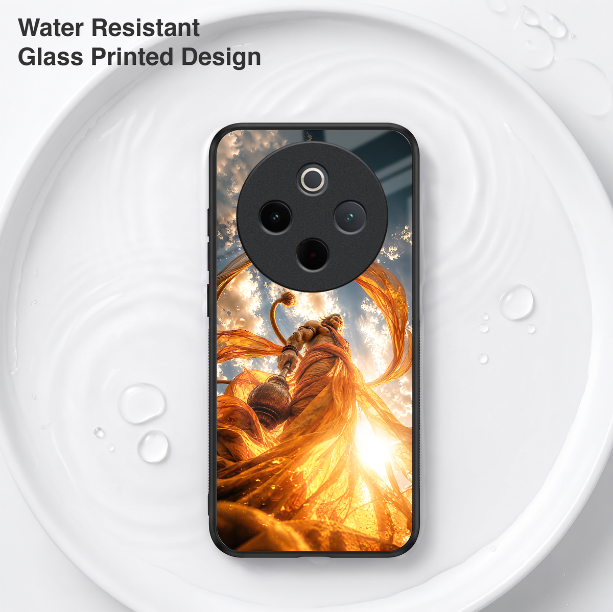 Vivo T4 5G Divine Hanuman Acrylic Glass Back Case