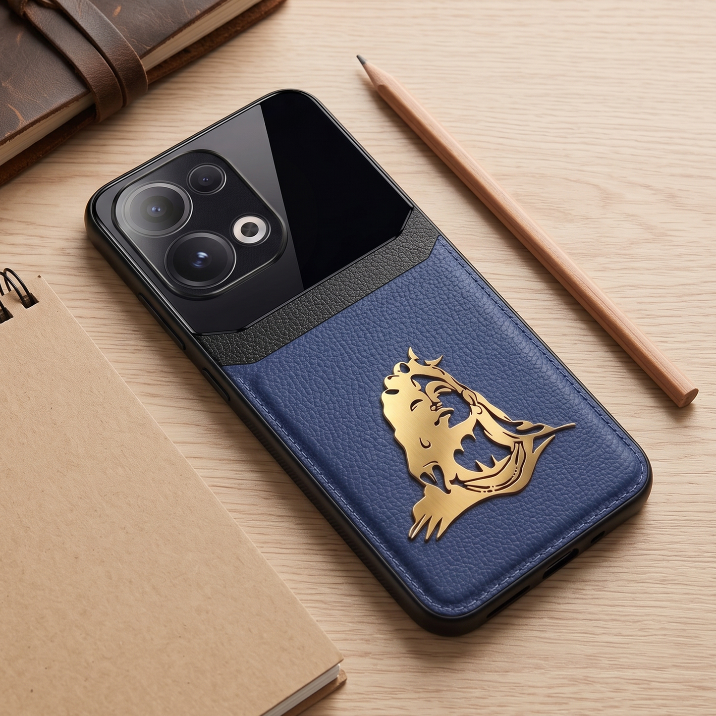 Oppo Reno13 5G Mahadev 3D Gold Metal Leather Back Case