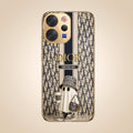 Vivo V70 5G Luxury Dior Gold Electroplated Glass Phone Back Case